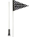 12" x 18" Double Sided PVC Bike Flag with Pole and Bracket